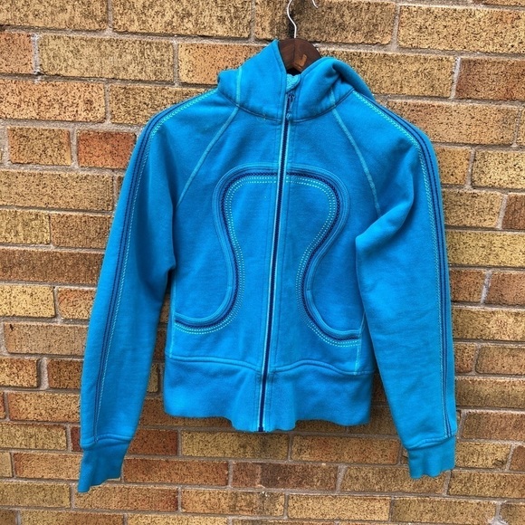 Lululemon Scuba Hoodie Contrast Stitch Size 6 - Picture 2 of 6